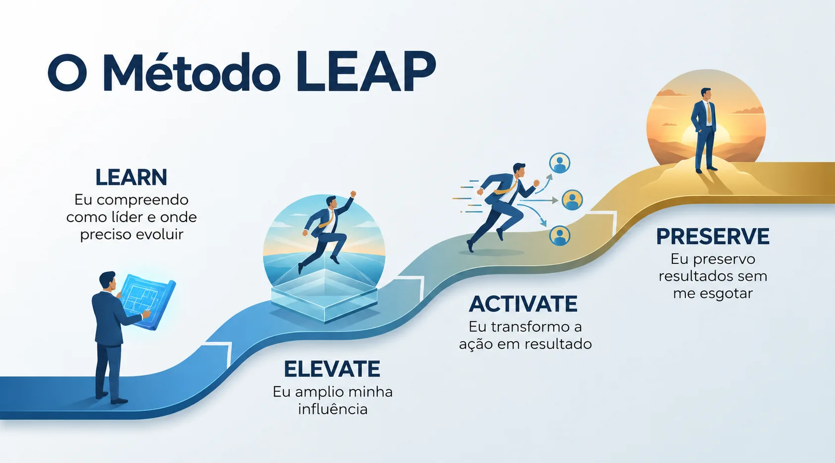 O Método LEAP: Learn, Elevate, Activate e Preserve, as quatro etapas da jornada de desenvolvimento do líder